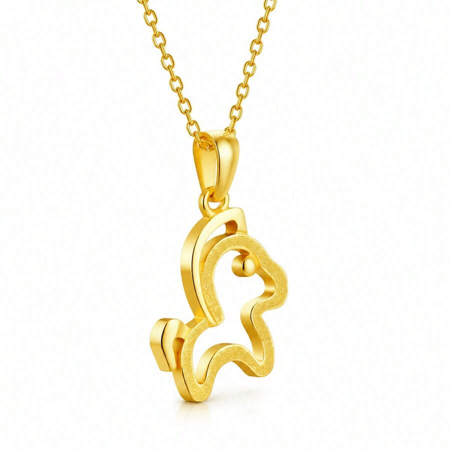One Piece Zodiac Card Pendant Necklace, 3D Design Collarbone Chain, Constellation Theme Gift