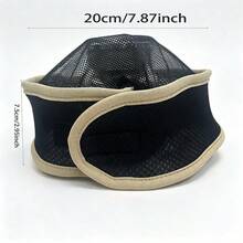 Breathable Mesh Hair Bonnet With Adjustable Hook And Loop Strap, Soft Anti-Frizz Night Sleep Cap For Curly Hair, Protective Hair Wrap, Headscarf And Hair Net - Black 1 Piece - View 2