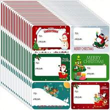 36/72/108PCS,Gingerbread For & Paper Party Favor Bags With Sturdy Handle,Includes Christmas Stickers,Multicolor Christmas Xmas Treat Bags Suitable For Holiday Decorations, Gift Packaging & Treat Bags - Multicolor - View 5