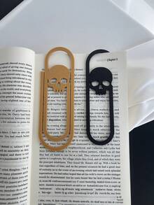 2D Flat Skull Paperclip Bookmarks, Gothic Book Additions Designed For Readers, Suitable For Halloween Decorations, Halloween Gift - Skull Bookmark - View 4