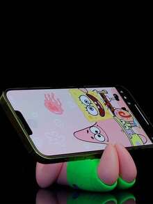 SpongeBob SquarePants 1個可愛粉色海星手機支架，適合桌面裝飾、手機收納、生日禮物，追劇必備 - 支架 - 查看 5