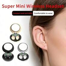 Earbud Nirkabel Mini In-Ear, Earphone Tidur Ultra Kecil dan Tak Terlihat, Suara Berkualitas Tinggi, Mikrofon Jernih untuk Panggilan, Desain Nyaman untuk Tidur Miring, Praktis untuk Bekerja dan Kuliah, Baterai 180mAh, Kontrol Suara dan Sentuh, Jangkauan Transmisi 10m, Mikrofon Kapasitif Dua Telinga dengan Pengisian Daya Tipe-C, Kotak Pengisian Daya Nirkabel, Unisex - View 7