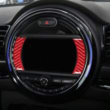 TRTY 2pcs New Upgraded Carbon Fiber Decorative Trim Stickers, Console Navigation Frame Decor, Mini F Chassis Car Interior Accessories, Suitable For MiniF54 F55 F56 F60 Interior Accessories, Also Suitable As Gifts - Mini Navigation Stickers - View 8