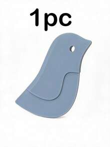 2pcs Flexible Soft Silicone Cleaning Scraper, Easy To Clean, Non-Scratch Surface, Minimalist Solid Gray Bird Shape With Hanging Hole, Soft Blade Design For Removing Oil Stains And Cleaning Crevices, Suitable For Kitchen Sink, Stove, Countertop And Daily Home Cleaning - Grey - View 10