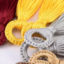 6pcs/Pack Round Ring Tassel Pendant DIY Jewelry Accessories Hanging Ornament Clothing Trimmings Small Tassels - Long Tassel Hoop Earrings - View 5