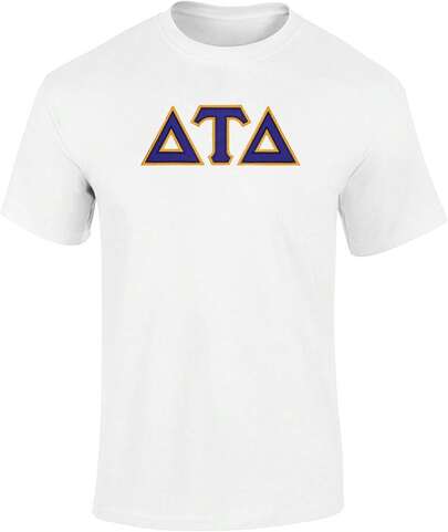 Bacardi T-shirts vintage grecs Delta Tau Delta en sergé à lettres pour l'été