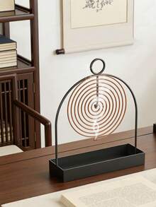 1/2pcs Metal Mosquito Coil Holder, Suitable For Hanging Or Incense, Perfect For Living Room/Bedroom Decor And Outdoor Camping - Multicolor - View 3