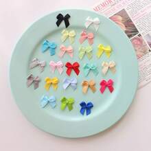 50入迷你蝴蝶結 1.0CM 緞帶小蝴蝶結，適用內衣、短褲、襪子、衣飾配件、寵物裝飾、手工DIY材料 - 多色 - 查看 6