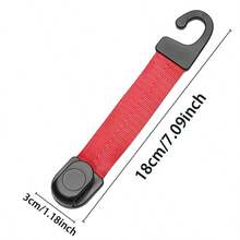 2PCS Oxford Fabric Seat Back Extension Hooks, Universal Fit For All Cars, Sturdy And Durable, Storage And Decoration In One - Woven Seat Belt Hook - View 2