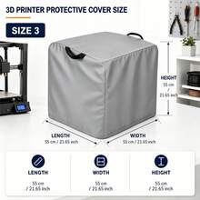 Pelindung Printer 3D - Tersedia 3 Ukuran, 3 Warna (Hitam/Abu-abu/Perak), Kain Oxford 300D Tebal, Bagian Bawah Dilengkapi Tali Serut, Cocok untuk Printer 3D, Hadiah Pesta yang Sempurna untuk Keluarga dan Teman (Hanya Pelindungnya) - A - View 11