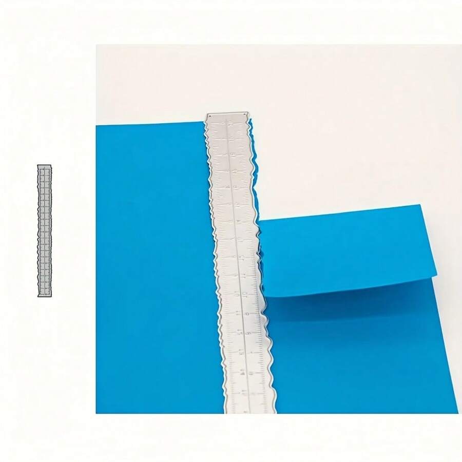 1pc Rectangular Asymmetrical Edge Metal Cutting Die, Suitable For Scrapbooking And Card Making Template