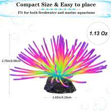 Soft Silicone Glow In The Dark Aquarium Coral Jewelry Soft Silicone And Realistic Color Change Glow In The Dark Creates Visual Effects That Are Easy To Place In The Aquarium Decoration - A - View 8