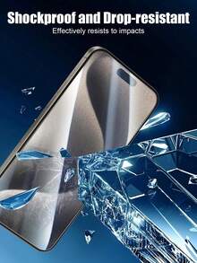 3片裝 9D 全螢幕 HD 鋼化玻璃螢幕保護貼，相容 iPhone 系列，窄黑邊完美貼合，防刮防震防油防指紋透明螢幕膜，適合女性，相容 iPhone 17 ProMax/17 Pro/Air/16 ProMax/16 Pro/16/15 ProMax/15 Pro/15/14 ProMax/14 Pro/14/13/12/11[16e，防水保護殼，手機螢幕保護貼，灰色，生日，17 Pro 保護殼，放大鏡] - 無色 - 查看 5