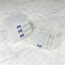 15pcs Beaded Storage Box Set, Includes 14 Small Boxes And 1 Large Box, Mini Transparent Rhombus Plastic Storage Box With Hinge Lid, Rectangular Design, Suitable For Bracelet Making, Jewelry Craft And Nail Art Beading (1 Set Includes 1 Large Box And 14 Small Boxes) - 14 Small Boxes and 1 Large Box - View 4