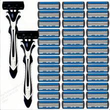 2 Handles + 18/36 Replacement Blades - Sharp Stainless Steel Blades, 6-Layer Blade Head, Smooth Shaving, Comfortable Grip, Durable - Multicolor - View 15