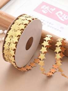Cinta de estrella de 10m para envolver regalos DIY, cinta de decoración de Halloween para fiestas, cinta de regalo de moda, cinta creativa para envolver regalos, bolsa para envolver regalos de Navidad, decoración navideña, cinta de estrella de cinco puntas - Múltiples estilos - Ver 9