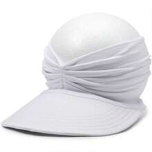 Women UPF50+ Twist Ruched Wide Brim Sun Visor Hat Lightweight Breathable Empty Top Ponytail Cap Outdoor Beach Travel UV Protection Hat - Multicolor - View 7