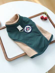 PETCIRCLE 1PC Pet Clothes Small Dog Puppy Cat Cute Soft Breathable Comfortable Outdoor Adventure Vest With Leash Attachment - Dark Green - Multicolor - View 11