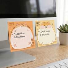 5 Packs 250 Sheets Cute Pet Animal Sticky Notes, Japanese Style Cat Dog Rabbit Penguin Self-Adhesive Blank Memo Pads, Desktop Reminder Notes, School Office Home Stationery Supplies - 75 X 75 mm - View 6