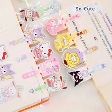 15pcs/Set Sanrio Random My Melody And Hello Kitty Bookmarks, Small Hollow Insert-Style Bookmarks, Perfect Choice For Christmas And New Year Gifts - Multicolor - View 3