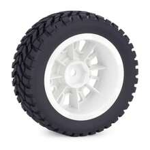 4 llantas de coche RC Rally de 12 mm, llantas de cubeta hexagonal no pegadas previamente para piezas de actualización de automóviles de 1/16 1/14 1/12 1/10 escala Off Road Buggy On-Road Touring Car - Blanco - Ver 7