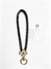 Luxury Phone Lanyard Sparkling Rhinestone Crystal Wrist Strap Keychain Anti-Loss Hanging Rope Universal Sequin Short Pendant Chain - Multicolor - View 14