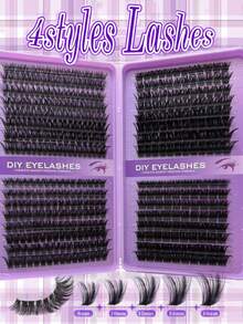 464-Piece Cluster False Eyelashes (Ultra-Dense Clusters, 80D/100D/160D/200D, 3D Russian Curl, Beginner-Friendly, Reusable DIY Clusters) - D - View 4