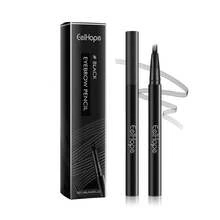 Lápiz de cejas de cuatro puntas EELHOPE - Modelado natural de cejas, fácil de usar, no se corre, lápiz de cejas para un modelado natural. AHKW - Marrón - Ver 2