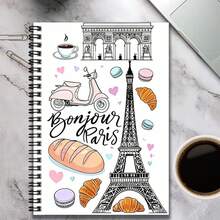 1 pieza Cuaderno de espiral con texto personalizado estilo tiburón lindo, "Soy una tía tiburón que ama maldecir" portada divertida. Adecuado para registros de trabajo, notas de estudio, escritura de diario, etc., también es una opción de regalo única para graduación, cumpleaños, planificación diaria, blocs de notas. - Un libro (50 páginas, 100 páginas) - Ver 3