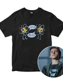 Unisex T-Shirt Lustiger Wissenschafts-Elektron-Scherz Superhelden-Humor Grafik-T-Shirt - Schwarz - Übersicht 1