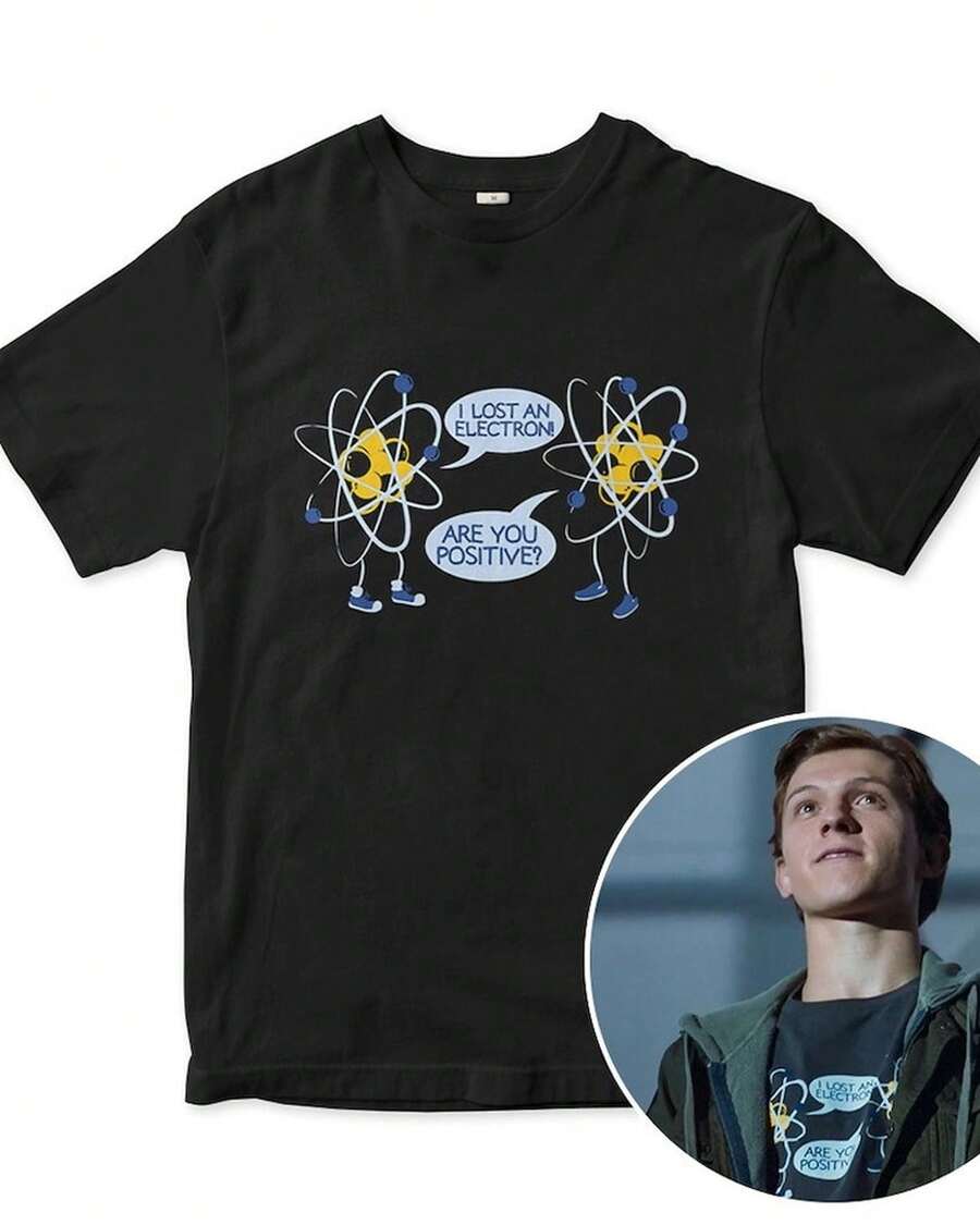 Unisex T-Shirt Lustiger Wissenschafts-Elektron-Scherz Superhelden-Humor Grafik-T-Shirt - Schwarz - Übersicht 1