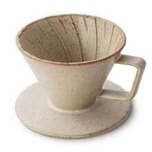 Pour Over Coffee Maker, Non-Electric Pour Over Coffee Dripper, Manual Brew Maker, Single Cups Porcelain Slow Brewing Accessories For Gifts - Grey - View 1