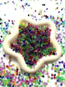 6mm Rhombus Pointed Crystal Glass Loose Beads For Jewelry DIY Making Spacer Beads - Multicolor - View 21