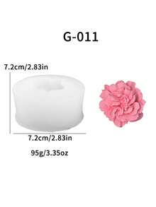 1 pieza Molde de silicona con forma de flor de clavel para velas - Blanco - Ver 7