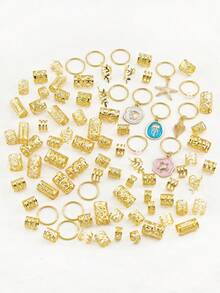 246件金色髮飾 編髮飾品 女用金屬髮環 髒辮飾品 編髮裝飾 - 金色 - 查看 5