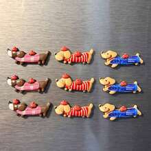 5/10/15 Pcs Cute Sausage Dog Refrigerator Sticker, Cartoon Animal Resin Refrigerator Magnet, Storage Cabinet Decoration, Kitchen And Home Decoration, Birthday And Festival Gift Selection - Multi-color - View 6