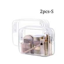 Fashionable Minimalist Unisex Toiletry Bag, Waterproof Transparent Makeup Pouch, Quart Size For Travel, Suitable For Men And Women, Carry-On Friendly - White - View 16