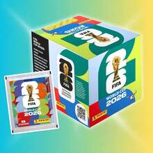 FIFA 2026 世界盃紙板收藏盒，足球裝飾卡包，每包 7 張卡，運動交易卡相簿用品，愛好收藏品，足球迷、青少年和運動愛好者的禮物，趣味收藏，球類收藏級裝飾紙板，球員卡收藏套裝，專為球迷設計的運動收藏禮物 - 彩色 - 查看 7