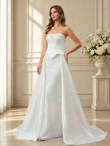 HEARBOBO Bohemian Style Elegant Sleeveless Mermaid White Lace Wedding Dresses For Bride White - White - View 6