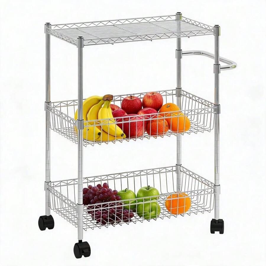 Kselythan Mobile Storage Islands - Silver - View 1