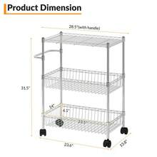 Kselythan Mobile Storage Islands - Silver - View 3