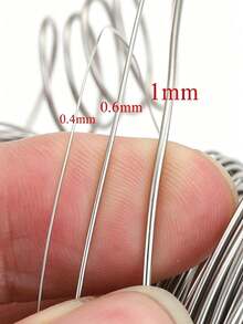 10m/捲 0.3-1mm DIY 金屬珠線，適用於製作髮夾、珠寶編織、造型、花藝金屬線纏繞、金屬線手工藝、珠寶珠子與金線，非常適合珠寶製作，可搭配各種手鍊、耳環、項鍊及其他珠寶 - A款 - 查看 3