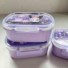 Kotak Bento Sanrio Kulomi yang Lucu, Kotak Bento Ringan untuk Camilan Buah dan Dim Sum, Kotak Makan Siang Ringan untuk Pelajar, Kotak Bento Kartun - MultiWarna - View 2