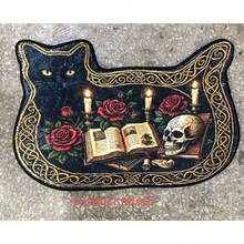 1 buah Keset Buku Ajaib Tengkorak Kucing Hitam, Halloween, Karpet Kecil Gaya Gotik, Karpet Panjang, Alas Lantai, Dekorasi Rumah, Karpet Area, Alas Luar Ruangan, Dekorasi Rumah, Karpet Area, Karpet Kamar Tidur, Karpet yang Dapat Dicuci - MultiWarna - View 4