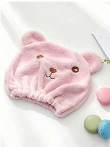 2/1pc Summer Cute Bear Hair Drying Cap, Super Absorbent Microfiber Bath Head Towel With Elastic Band, Quick Dry Soft Plush Hair Towel, Suitable For Bath, Pool, Beach And Daily Use, Lightweight Hair Care Accessory, Home And Travel Essential For All Hair Types - Thickened version - View 9