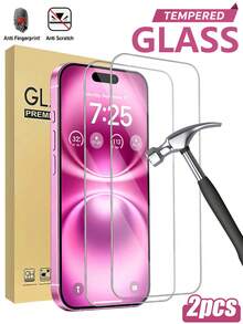 2片裝 [2026新款] 9H 鋼化玻璃螢幕保護貼，相容 iPhone 18 Pro/18 Pro Max/17/17 Pro/17 Pro Max/17 Air/16/16 Plus/16 Pro/16 Pro Max/15/15 Pro Max/14/14 Plus/13/13 Mini/12/12 Mini/11 Pro Max/X/XS/XR，高清透明防刮無氣泡 - 無色 - 查看 42