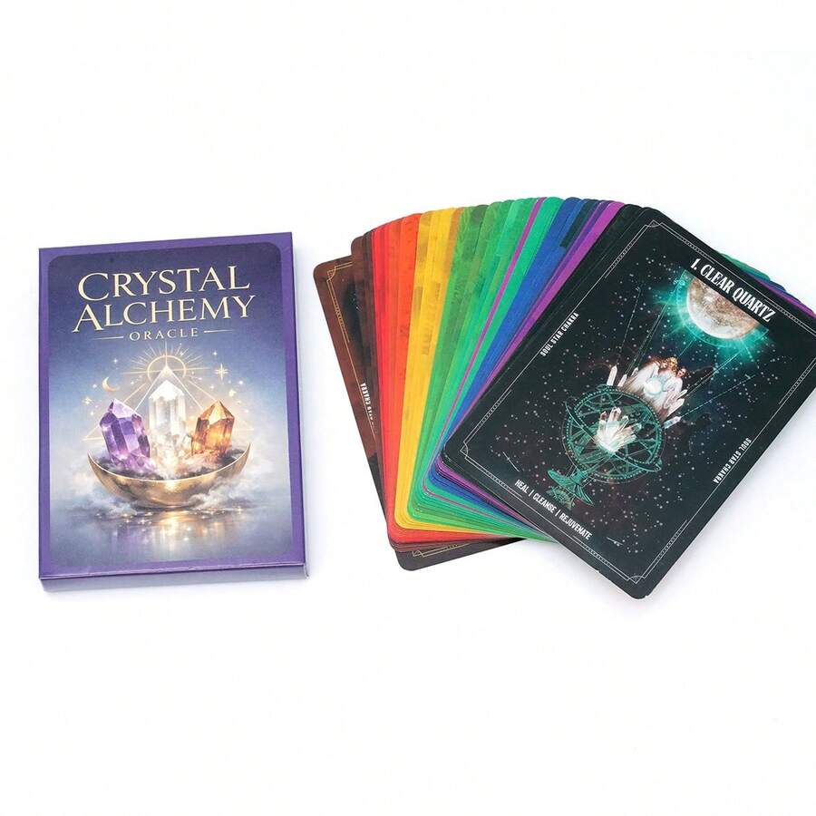 Classic Cards From Angel's Daily Guidance English Oracle Cards Tabletop Game, Family Gathering Entertainment Cards, Friends Gathering Card Game, Holiday Travel Entertainment Game, Couples Card Game, Couples Cards, Moon Phase Cards, Family Tabletop Game, Occult Cards, Tabletop Game, Maze, Tarot Card Storage Box, Friends Card Game, Couples Gift, Tarot Cards, Monopoly, Tabletop Game (Reverse Electronic Manual) - Multicolor - View 1