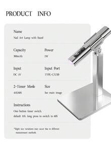 5 Colors Handheld Display Screen Straight Nail Lamp, Rechargeable Fast Drying Mini Nail Lamp, Portable LED Nail Lamp For Quick Curing, Suitable For Home Use - Multicolor - View 10