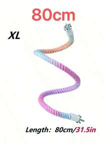 1pc Colorful Flexible Climbing Rope With 2 Metal Heads And Threaded Buckle, Suitable For Parrots, Bird Cage Perch, Seat Pole, Toys, All Seasons, Random Color, Random Style - A+B - View 14