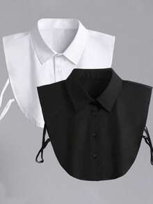 4/2/1 Detachable Fake Collar, Unisex, Business Casual Style, Suitable For Layering With Sweaters And Shirts, Halloween - Multicolor - View 6